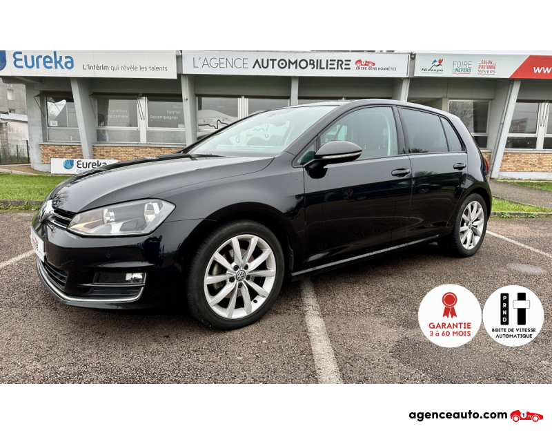 Achat voiture occasion, Auto occasion pas cher | Agence Auto Volkswagen Golf 1.6 TDI 110 BLUEMOTION CARAT DSG 7 Boite Automatique Noir Année 2017 Automatique Diesel