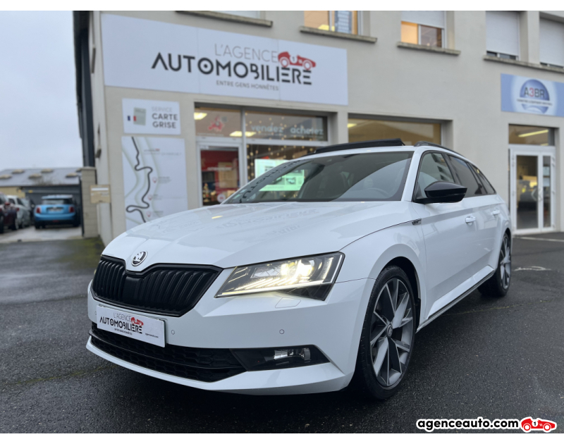 Compra de Coches Usados, Coches Usados Baratos %'|'% Agence Auto Skoda Superb III 1.5 TSI ACT 150 SPORT LINE DSG7 - ENTRETIEN SKODA -  ORIGINE FRANCE Blanc Año 2019 Automatique Essence