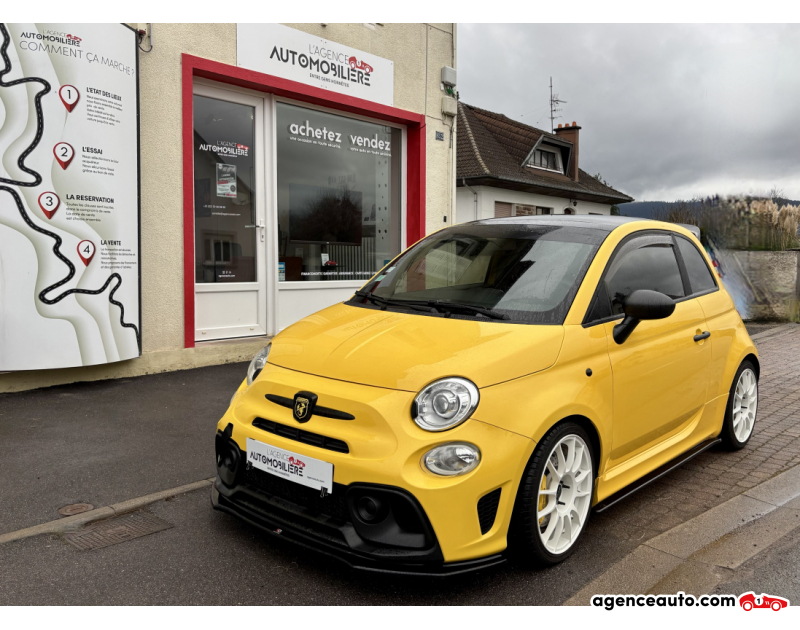 Achat voiture occasion, Auto occasion pas cher | Agence Auto Abarth 500 595 1.4 T-JET 180 cv Competizione Toit Ouvrant Jaune Année 2018 Manuelle Essence