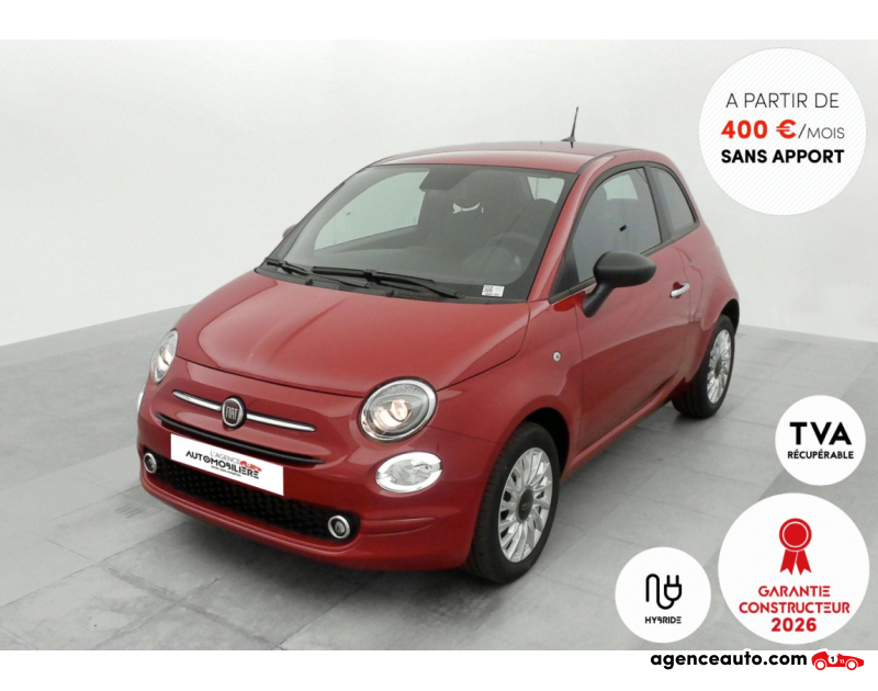 Acquisto Auto Usate, Auto Usate Economiche | Agenzia Automobiliare Fiat 500 S 1.0 70 Hybride BSG (Neuf, CarPlay, Pack confort, JA 15") Rouge Anno 2024 Manuelle Hybride