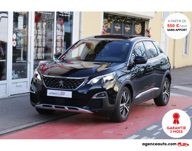 Compra de Carros Usados, Carros Usados Baratos | Auto Immo Peugeot 3008 GT 2.0 BlueHDi 180 EAT6 (Toit panoramique, Grip Control, Sièges chauf/massants) Noir Ano 2017 Automatique Diesel