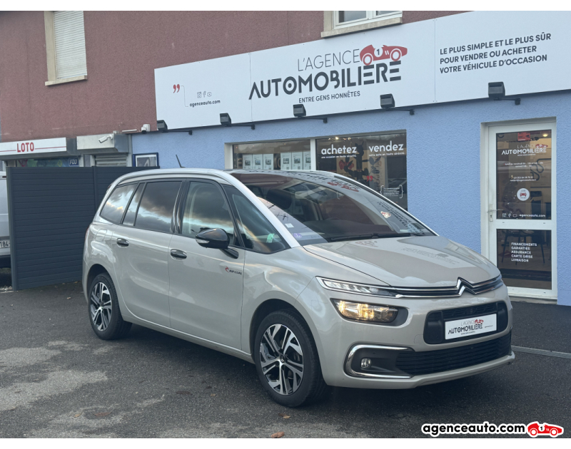 Aankoop Gebruikte Auto, Goedkope Gebruikte Auto | Agence Auto Citroen C4 Spacetourer 1,2 130ch S&S Rip Curl Beige Jaar 2018 Manuelle Essence
