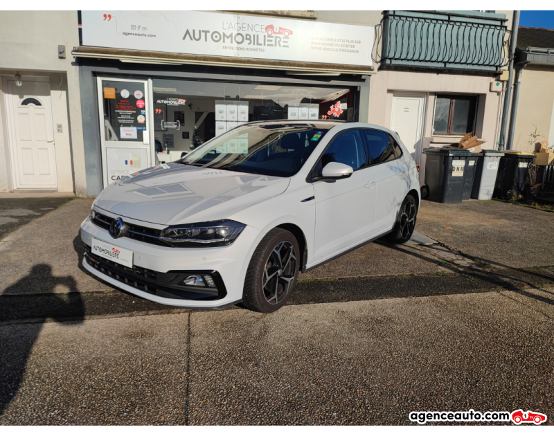Achat voiture occasion, Auto occasion pas cher | Agence Auto Volkswagen Polo VI 1.0 TSI R LINE DSG7 116 cv Boîte auto Toit ouvrant panoramique Blanc Année 2018 Automatique Essence