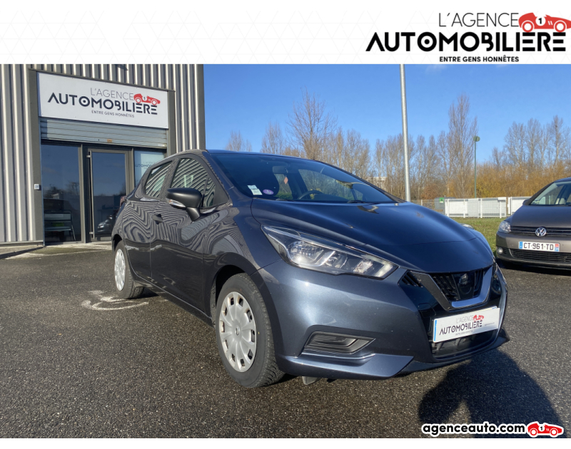 Aankoop Gebruikte Auto, Goedkope Gebruikte Auto | Agence Auto Nissan Micra 1.0 IG 71CV BVM5 VISIA PACK Gris Jaar 2017 Manuelle Essence