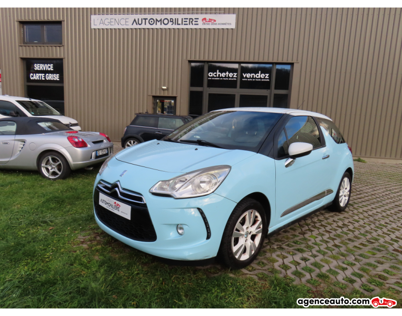 Achat voiture occasion, Auto occasion pas cher | Agence Auto Citroen DS3 1.4 VTI 16V Airdream So chic Bleu Année 2010 Manuelle Essence