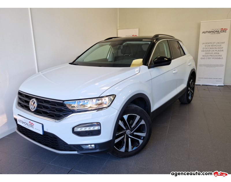 Achat voiture occasion, Auto occasion pas cher | Agence Auto Volkswagen T-roc 1.5 TSI EVO 150ch United DSG7 S&S Blanc Année 2020 Automatique Essence