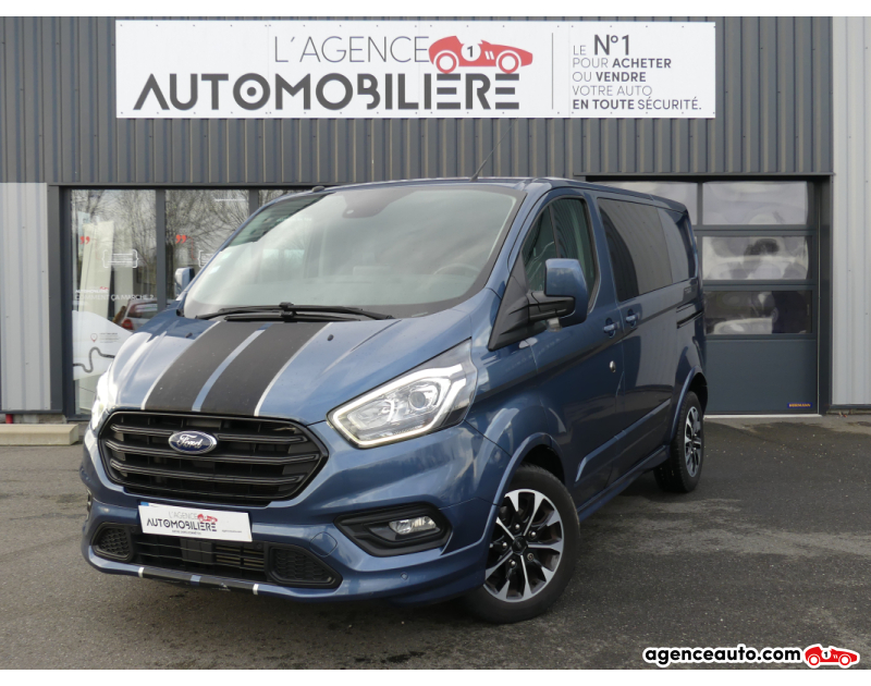 Gebrauchtwagenkauf, Günstige Gebrauchtwagen | Automobilienagentur Ford Transit Custom Fg L1H1 170 CV SPORT BVA Bleu Jahr 2018 Automatique Diesel
