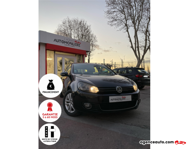Aankoop Gebruikte Auto, Goedkope Gebruikte Auto | Agence Auto Volkswagen Golf VI 5 Portes 1.6 TDI 16V FAP DSG7 105 cv Noir Jaar 2011 Automatique Diesel