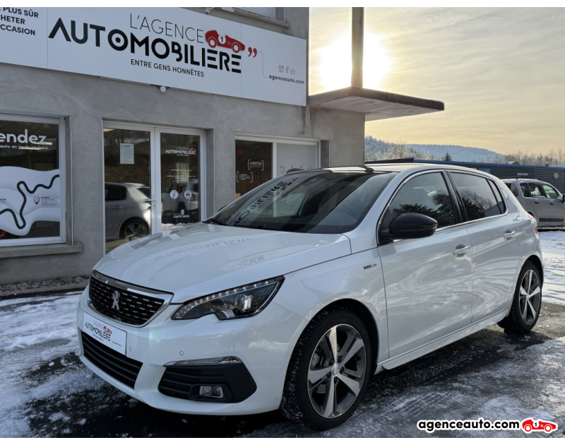 Achat voiture occasion, Auto occasion pas cher | Agence Auto Peugeot 308 Phase II 1.2 12V  EAT8 130 cv GT Line Blanc Année 2018 Automatique Essence