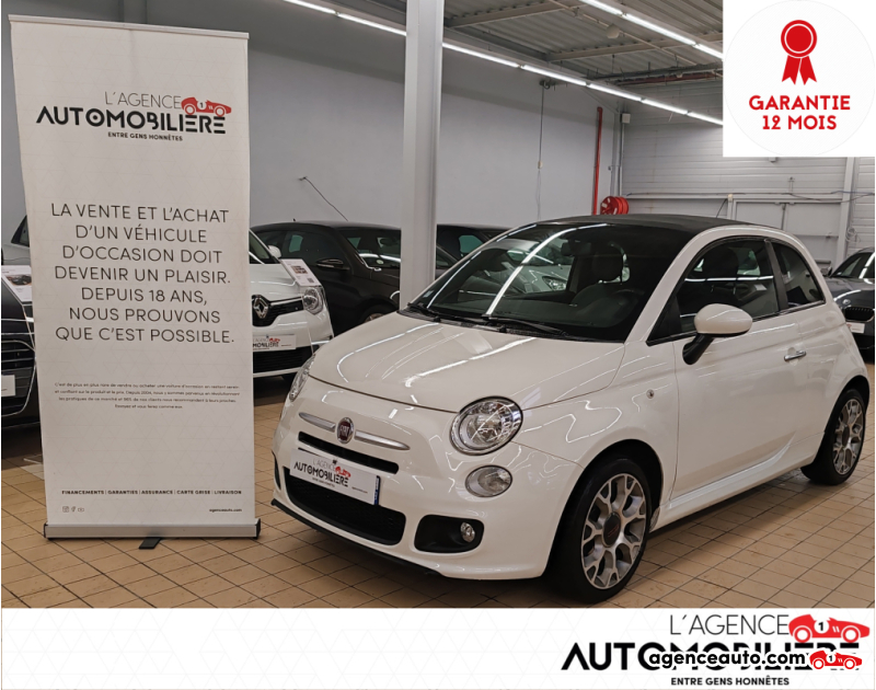 Acquisto Auto Usate, Auto Usate Economiche | Agenzia Automobiliare Fiat 500 II C 1.2 8V 69 S Bianca Anno 2014 Manuale Benzina