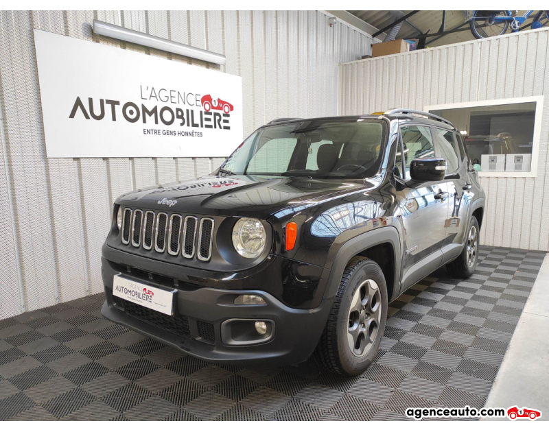 Achat voiture occasion, Auto occasion pas cher | Agence Auto Jeep Renegade 1.6 MULTIJET 120 LONGITUDE 2WD Noir Année 2016 Manuelle Diesel