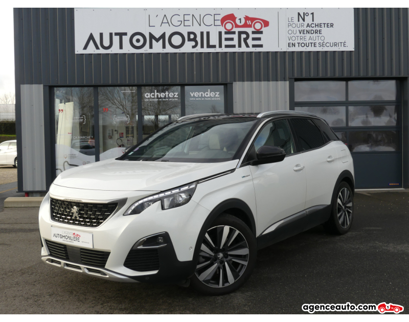 Achat voiture occasion, Auto occasion pas cher | Agence Auto Peugeot 3008 HYbrid4 GT e-EAT8 HYBRID4 300 CV Blanc Année 2020 Automatique Hybride