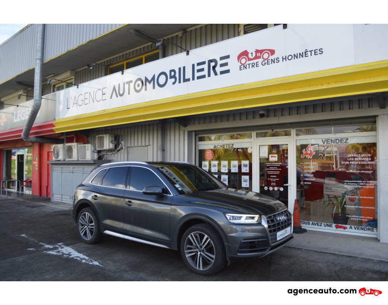 Achat voiture occasion, Auto occasion pas cher | Agence Auto Audi Q5 2.0 TDI 190ch S line quattro S tronic Gris Année 2018 Automatique Diesel