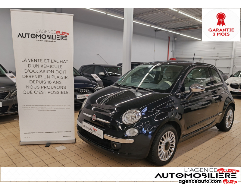 Aankoop Gebruikte Auto, Goedkope Gebruikte Auto | Agence Auto Fiat 500 1.2 69 cv lounge Noir Jaar 2012 Manuelle Essence