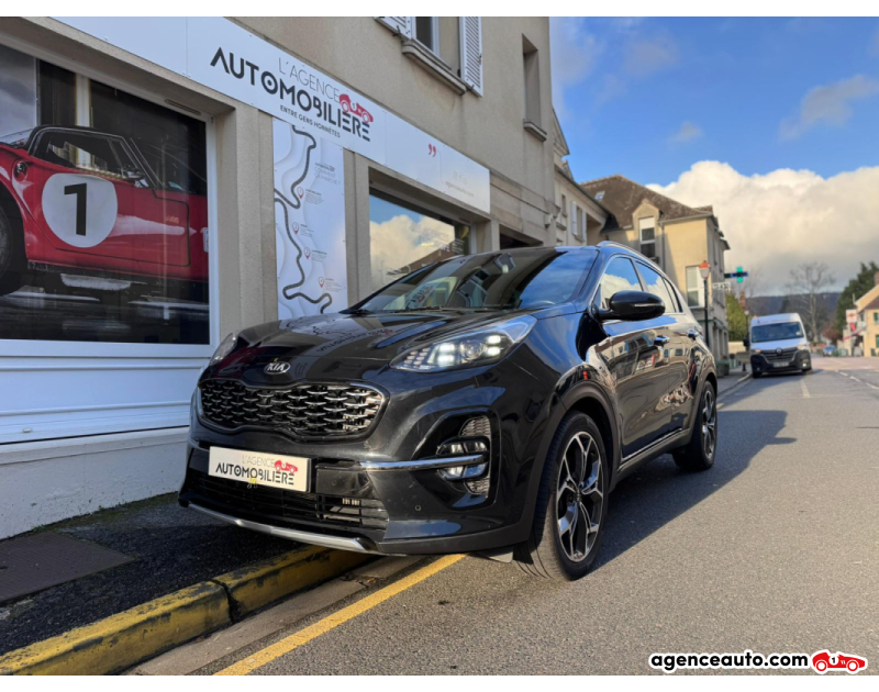 Achat voiture occasion, Auto occasion pas cher | Agence Auto Kia Sportage 1.6 T-GDi 4x2 DCT7 177cv GT LINE + TOIT PANORAMIQUE Noir Année 2019 Automatique Essence
