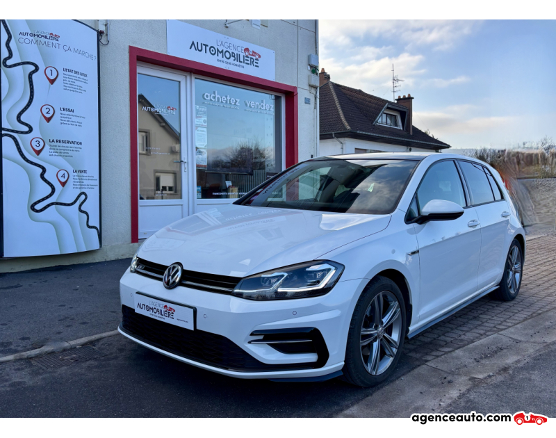Gebrauchtwagenkauf, Günstige Gebrauchtwagen | Automobilienagentur Volkswagen Golf 7 Phase 2 1.5 TSI 16V DSG7 150 cv R-Line Blanc Jahr 2018 Automatique Essence