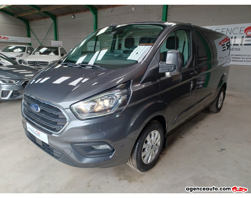 Achat voiture occasion, Auto occasion pas cher | Agence Auto Ford Transit Custom Fg 2.0 TDCi L2H1 Limited Caméra, attache remorque. Gris Année 2022 Automatique Diesel