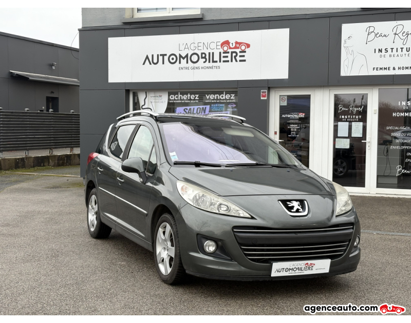 Achat voiture occasion, Auto occasion pas cher | Agence Auto Peugeot 207 SW 1.6 120 ch Premium - Toit Panoramique - Sièges Chauffant - Boite Automatique Gris Année 2009 Automatique Essence