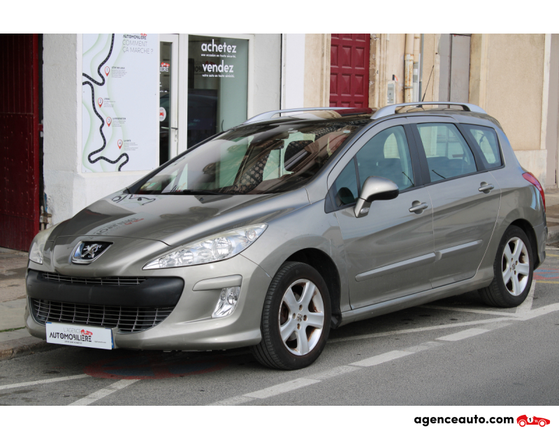 Aankoop Gebruikte Auto, Goedkope Gebruikte Auto | Agence Auto Peugeot 308 SW GENERATION-I SW 1.6 VTI 120 CONFORT (7 Places, Bioethanol, Toit panoramique,..) Gris Jaar 2010 Manuelle Bioethanol