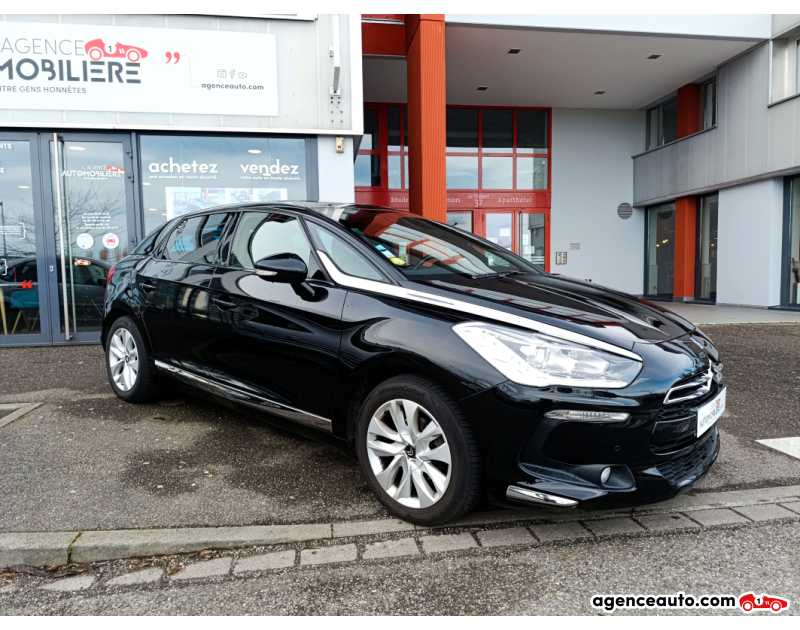 Aankoop Gebruikte Auto, Goedkope Gebruikte Auto | Agence Auto Citroen DS5 1.6 BlueHDi 16V 120 cv SO CHIC Noir Jaar 2014 Manuelle Diesel