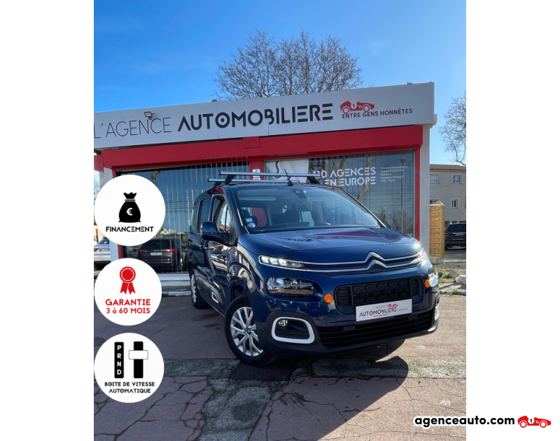 Achat voiture occasion, Auto occasion pas cher | Agence Auto Citroen Berlingo Citroën Berlingo 1.2 Puretech 12V 131 cv Bleu Année 2020 Automatique Essence