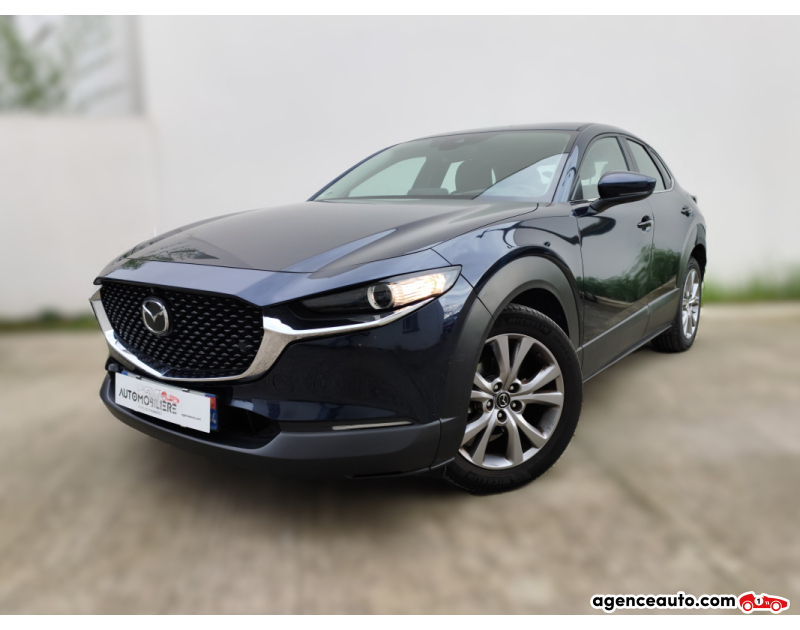Achat voiture occasion, Auto occasion pas cher | Agence Auto Mazda CX-30 2.0 Skyactiv-G - 120 CX-30 INSPIRATION GARANTIE 12 mois Bleu Année 2020 Automatique Hybride