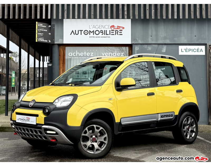 Achat voiture occasion, Auto occasion pas cher | Agence Auto Fiat Panda Cross 0.9 TwinAir 85ch 4x4 / 1°Main - Entretien Fiat Jaune Année 2020 Manuelle Essence