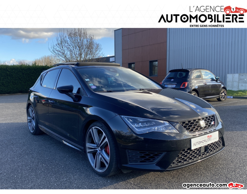 Achat voiture occasion, Auto occasion pas cher | Agence Auto Seat Leon 2.0 TSI 290CH CUPRA DSG6 - TOIT OUVRANT Noir Année 2016 Automatique Essence
