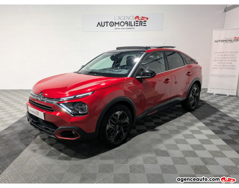 Achat voiture occasion, Auto occasion pas cher | Agence Auto Citroen C4 1.2 130 Shine BVM6 - Toit ouvrant Rouge Année 2021 Manuelle Essence