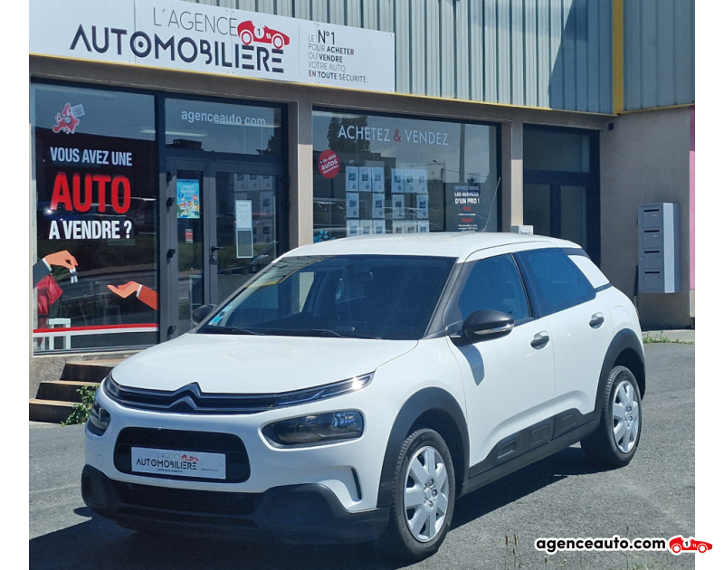 Achat voiture occasion, Auto occasion pas cher | Agence Auto Citroen C4 Cactus 1.5 BLUEHDI 102 CH Blanc Année 2019 Manuelle Diesel
