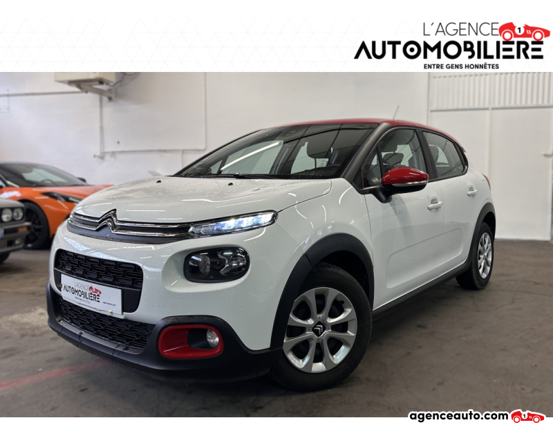Achat voiture occasion, Auto occasion pas cher | Agence Auto Citroen C3 1.2 PureTech 82 Feel Blanc Année 2018 Manuelle Essence