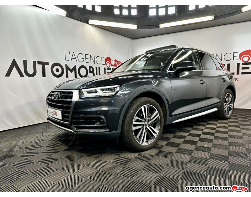 Achat voiture occasion, Auto occasion pas cher | Agence Auto Audi Q5 2.0 TDI 190 DESIGN QUATTRO S-TRONIC BVA (Toit ouvrant) Gris Année 2017 Automatique Diesel