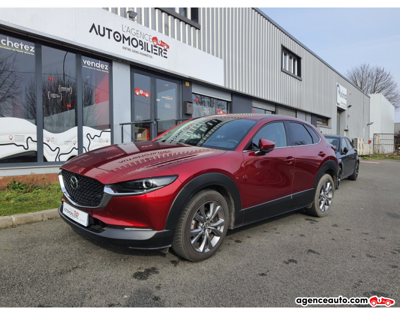 Achat voiture occasion, Auto occasion pas cher | Agence Auto Mazda CX-30 2.0L SKYACTIV-G M HYBRID 122 CH 4x2 BVM6 SPORTLINE Rouge Année 2019 Manuelle Essence