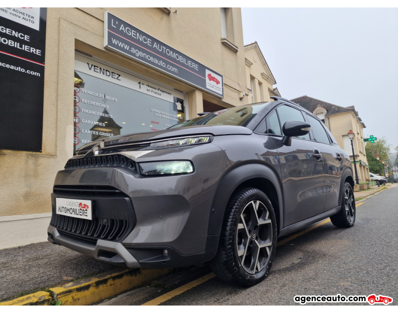 Achat voiture occasion, Auto occasion pas cher | Agence Auto Citroen C3 AIRCROSS 1.5 BlueHDi 120cv EAT6 SHINE PACK FULL OPTION CATALOGUE + TOIT OUVRANT Gris Année 2022 Automatique Diesel