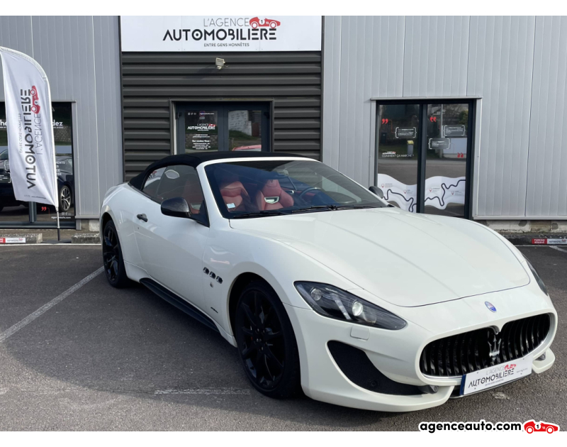 Compra de Coches Usados, Coches Usados Baratos %'|'% Agence Auto Maserati GrandCabrio 4.7 V8 460 MC SPORTLINE PACK CARBONE Blanc Año 2013 Automatique Essence