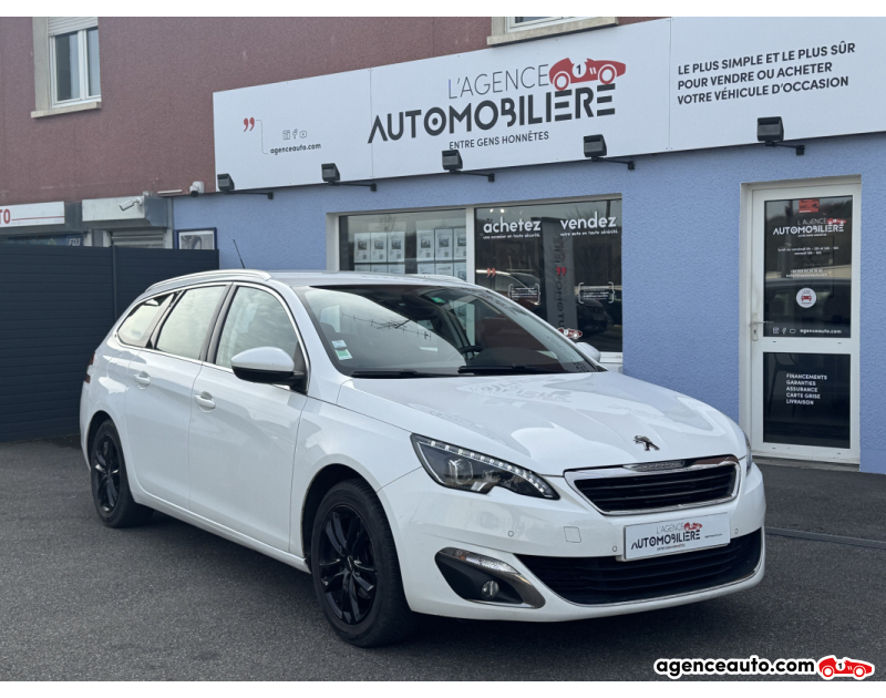 Achat voiture occasion, Auto occasion pas cher | Agence Auto Peugeot 308 SW 1.6 HDi FAP 92ch Allure 1ère main Blanc Année 2014 Manuelle Diesel