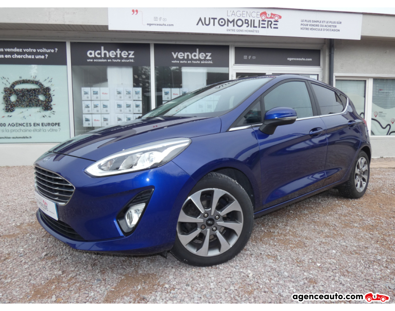 Achat voiture occasion, Auto occasion pas cher | Agence Auto Ford Fiesta 1.0 EcoBoost 125 S&S B&O Play 5p Bleu Année 2018 Manuelle Essence