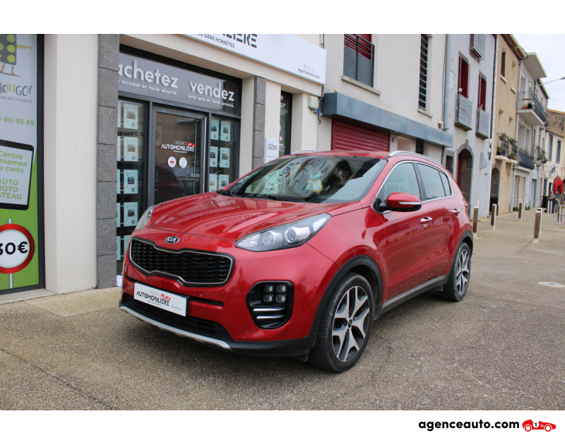 Compra de Coches Usados, Coches Usados Baratos %'|'% Agence Auto Kia Sportage 1.7 CRDI 140 GT LINE PACK PREMIUM 4X2 DCT BVA ISG (Entretien à jour, Caméra de recul..) Rouge Año 2017 Automatique Diesel