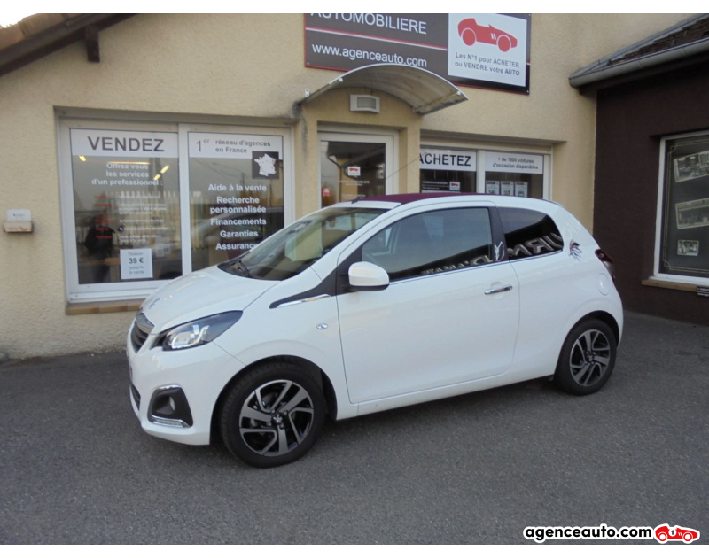 Achat voiture occasion, Auto occasion pas cher | Agence Auto Peugeot 108 1.2 VTI 82 cv Top Tatoo Violet Année 2015 Manuelle Essence