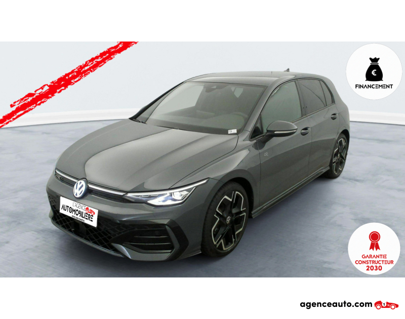 Achat voiture occasion, Auto occasion pas cher | Agence Auto Volkswagen Golf 8 2.0 TDI 150 R-Line DSG7 (Neuf, Prix clé en main) Gris Année 2025 Automatique Diesel