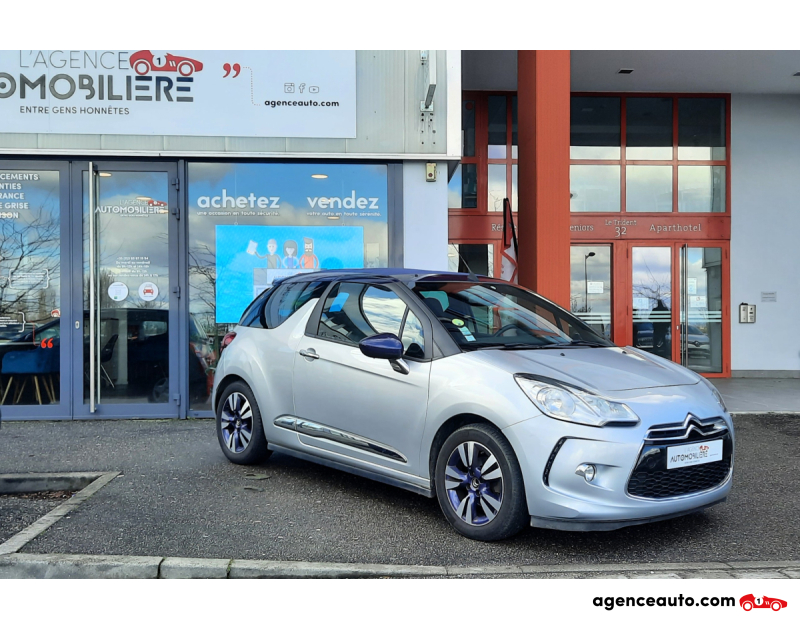 Aankoop Gebruikte Auto, Goedkope Gebruikte Auto | Agence Auto Citroen DS3 Cabrio e-HDI 1.6 AIRDREAM SO CHIC CABRIOLET BMP6 92CH Argent Jaar 2013 Automatique Diesel
