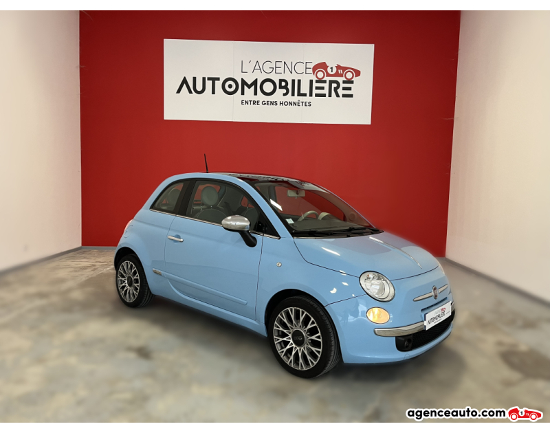 Gebrauchtwagenkauf, Günstige Gebrauchtwagen | Automobilienagentur Fiat 500 II 1.2 8V 69 LOUNGE + TOIT PANO Bleu Jahr 2014 Manuelle Essence
