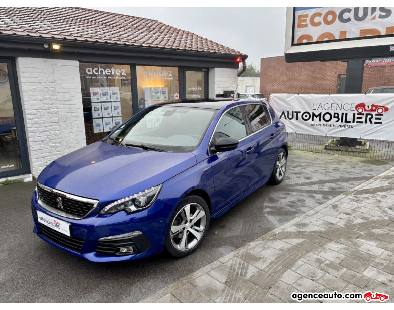 Achat voiture occasion, Auto occasion pas cher | Agence Auto Peugeot 308 130 GT LINE TOIT PANORAMIQUE Bleu Année 2020 Manuelle Essence