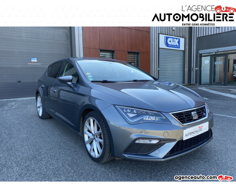 Achat voiture occasion, Auto occasion pas cher | Agence Auto Seat Leon 2.0 TDI 150CH FR - ENTRETIEN SEAT Gris Année 2018 Manuelle Diesel