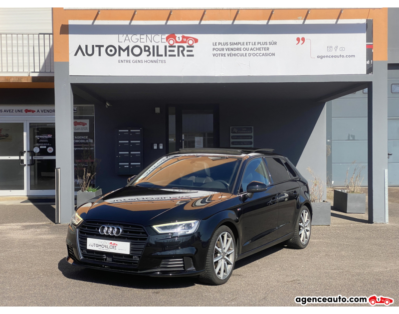 Gebrauchtwagenkauf, Günstige Gebrauchtwagen | Automobilienagentur Audi A3 Sportback 1.5 TFSI 150 CV S Line Entretien Audi/ Toit Ouvrant/ Sièges electriques et chauffants Noir Jahr 2018 Manuelle Essence