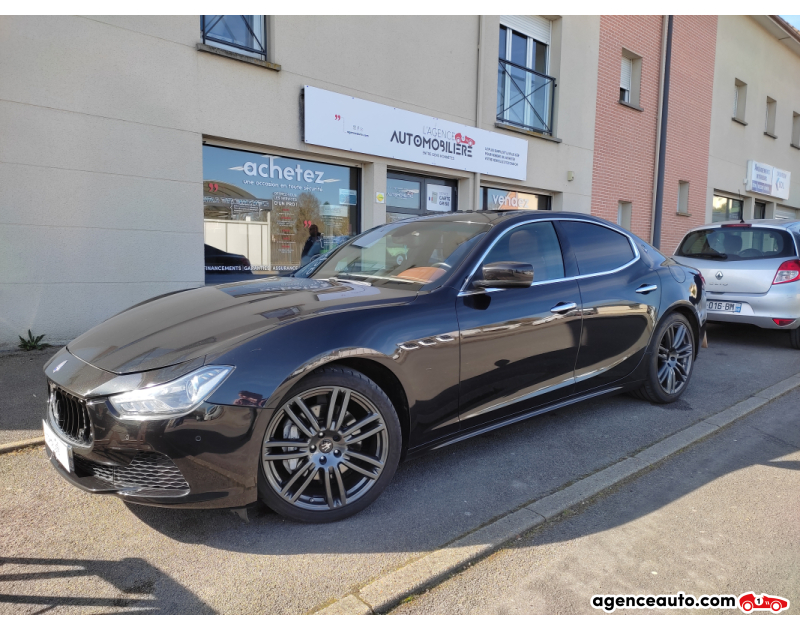 Achat voiture occasion, Auto occasion pas cher | Agence Auto Maserati Ghibli 3.0 V6 DIESEL Noir Année 2014 Automatique Diesel