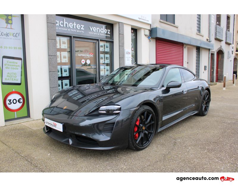 Achat voiture occasion, Auto occasion pas cher | Agence Auto Porsche Taycan ELECTRIC 598H 515 193PPM 93.4KWH PERFORMANCE-PLUS GTS BVA (Batterie garantie, Affichage tête haute) Gris Année 2023 Automatique Électrique