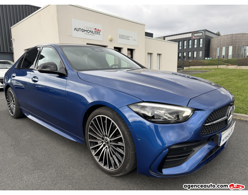 Achat voiture occasion, Auto occasion pas cher | Agence Auto Mercedes Classe C 300 MHEV 258+20ch 4MATIC 9G-TRONIC AMG LINE Bleu Année 2023 Automatique Hybride
