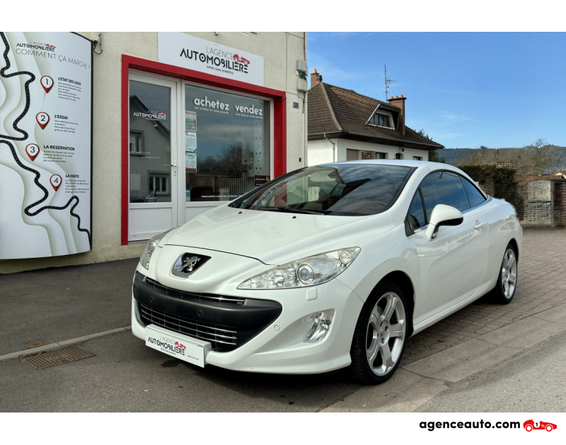 Aankoop Gebruikte Auto, Goedkope Gebruikte Auto | Agence Auto Peugeot 308 CC 1.6 THP 16V 156 cv Cuir Rouge Mistral Féline Blanc Jaar 2010 Manuelle Essence