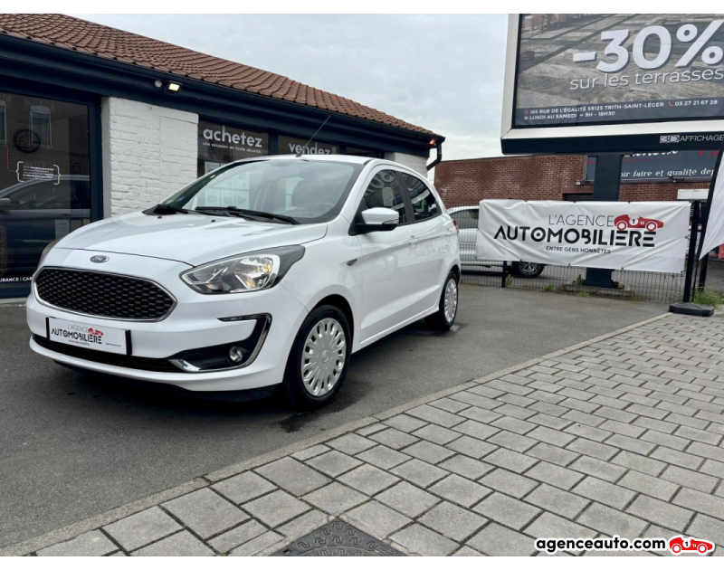 Achat voiture occasion, Auto occasion pas cher | Agence Auto Ford Ka 1.2 TI-VCT 70 ESSENTIAL 5P Blanc Année 2019 Manuelle Essence